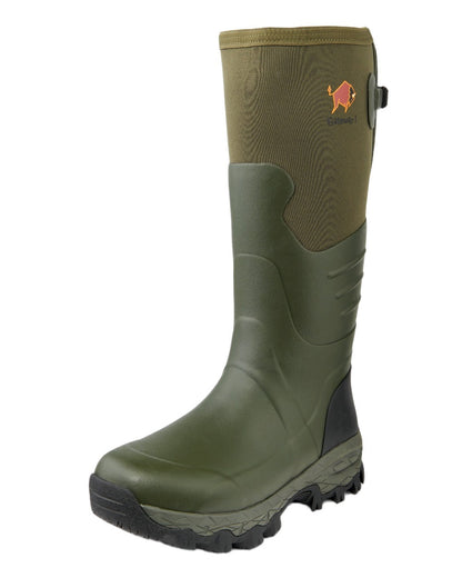 Khaki Coloured Gateway1 Woodwalker Wide 18" 4mm Wellingtons on white background #colour_khaki