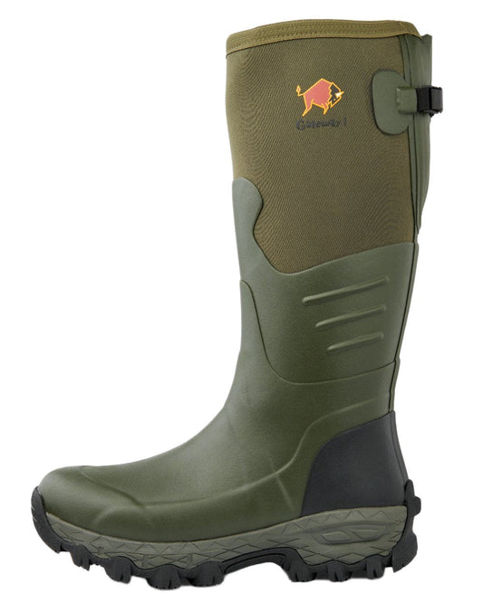 Khaki Coloured Gateway1 Woodwalker Wide 18" 4mm Wellingtons on white background #colour_khaki
