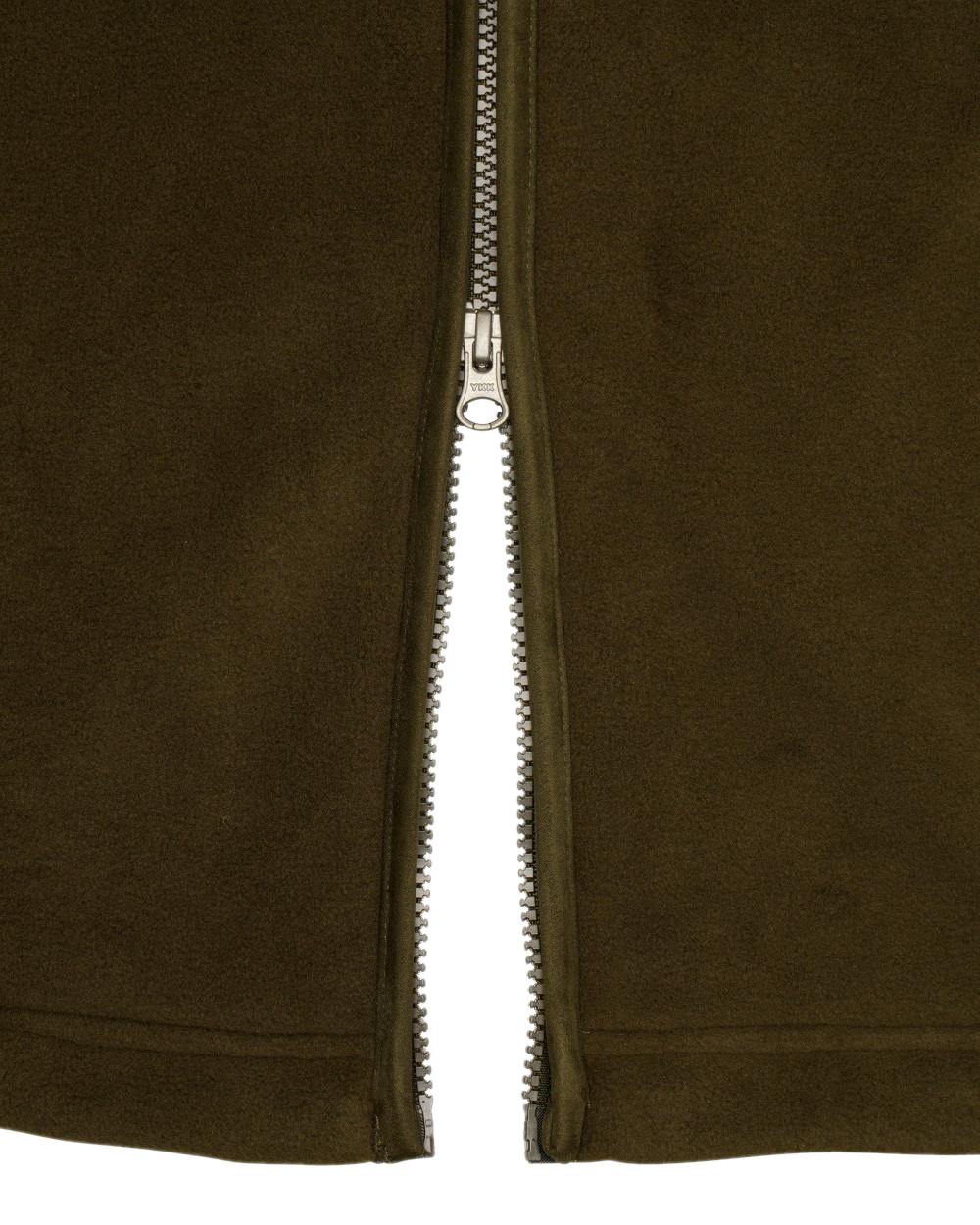 Fern Coloured Harehill Birtles Fleece Jacket on white background #colour_fern
