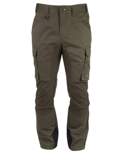 Forest Shade Coloured Harehill Ridgegate Shooting Trousers with Bellow Pockets on white background #colour_forest-shade