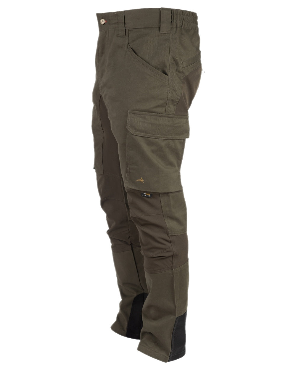 Forest Shade Coloured Harehill Ridgegate Shooting Trousers with Bellow Pockets on white background #colour_forest-shade