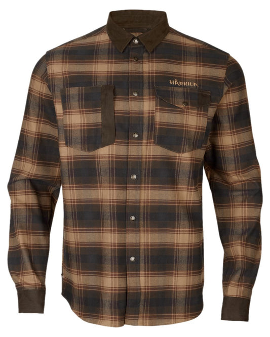 Burgundy Coloured Harkila Aivak Long Sleeved Shirt on white background #colour_burgundy