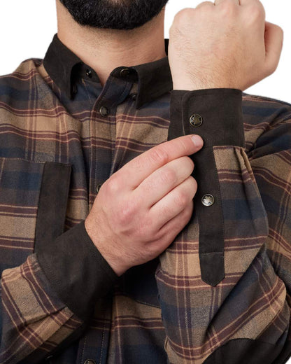 Burgundy Coloured Harkila Aivak Long Sleeved Shirt on white background #colour_burgundy