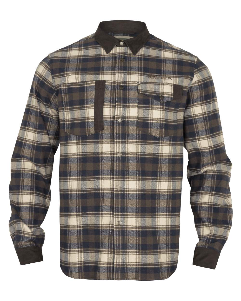 Turkish Coffee Coloured Harkila Aivak Long Sleeved Shirt on white background #colour_turkish-coffee