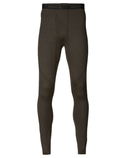Shadow Brown Coloured Harkila All Season Long Johns Base Layer on white background #colour_shadow-brown