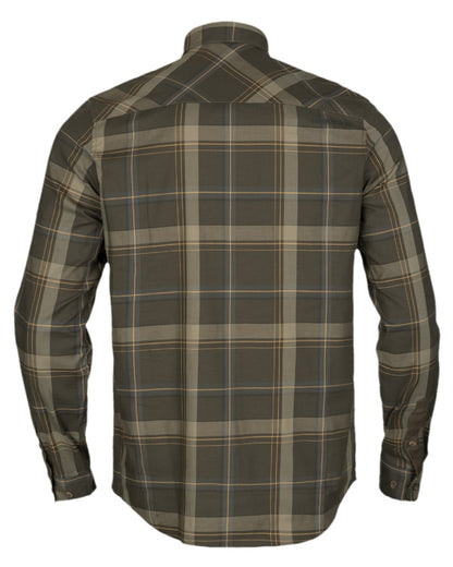 Willow Green Coloured Harkila Anker Long Sleeve Shirt on white background #colour_willow-green