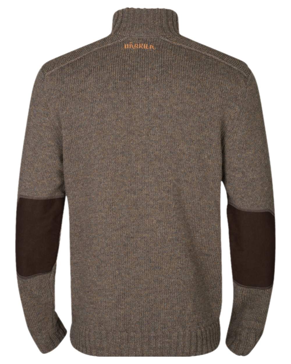 Dark Sand Coloured Harkila Annaboda 2.0 HSP Knit Pullover on white background #colour_dark-sand