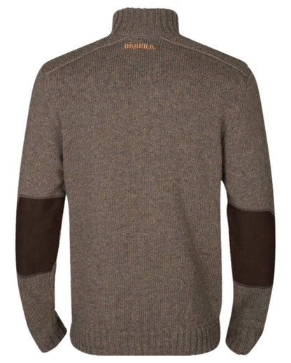 Dark Sand Coloured Harkila Annaboda 2.0 HSP Knit Pullover on white background #colour_dark-sand