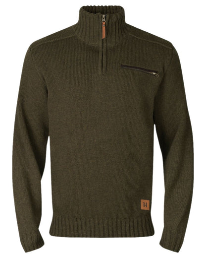 Willow Green Coloured Harkila Annaboda 2.0 HSP Knit Pullover on white background #colour_willow-green