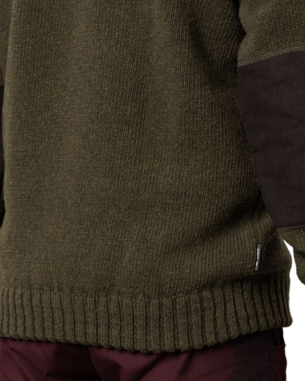 Willow Green Coloured Harkila Annaboda 2.0 HSP Knit Pullover on white background #colour_willow-green