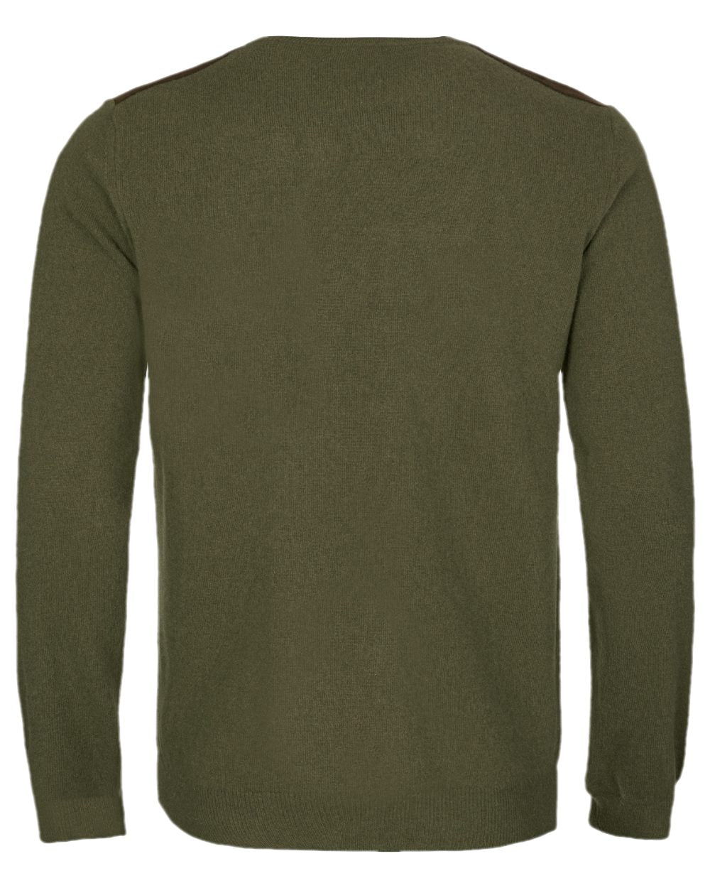 Olive Coloured Harkila Arran Pullover on white background #colour_olive