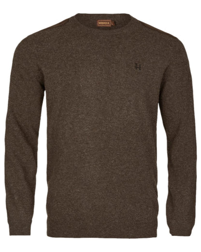 Slate Brown Coloured Harkila Arran Pullover on white background #colour_slate-brown