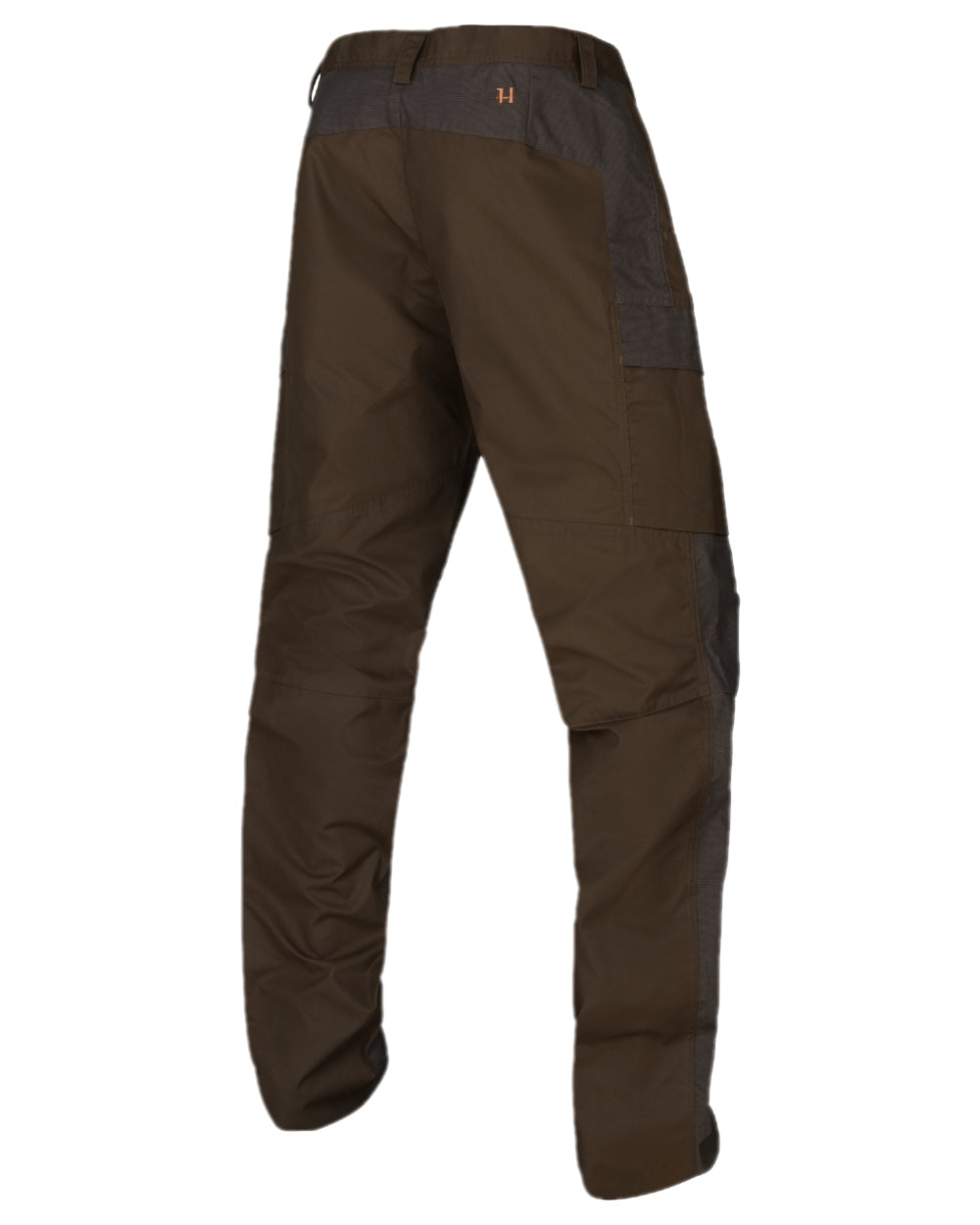 Willow Green Shadow Brown Coloured Harkila Asmund Trousers on white background #colour_willow-green-shadow-brown
