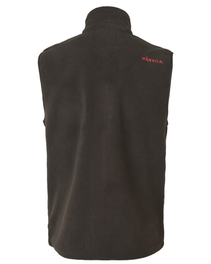 Shadow Brown Coloured Harkila Aspire Fleece Waistcoat on white background #colour_shadow-brown