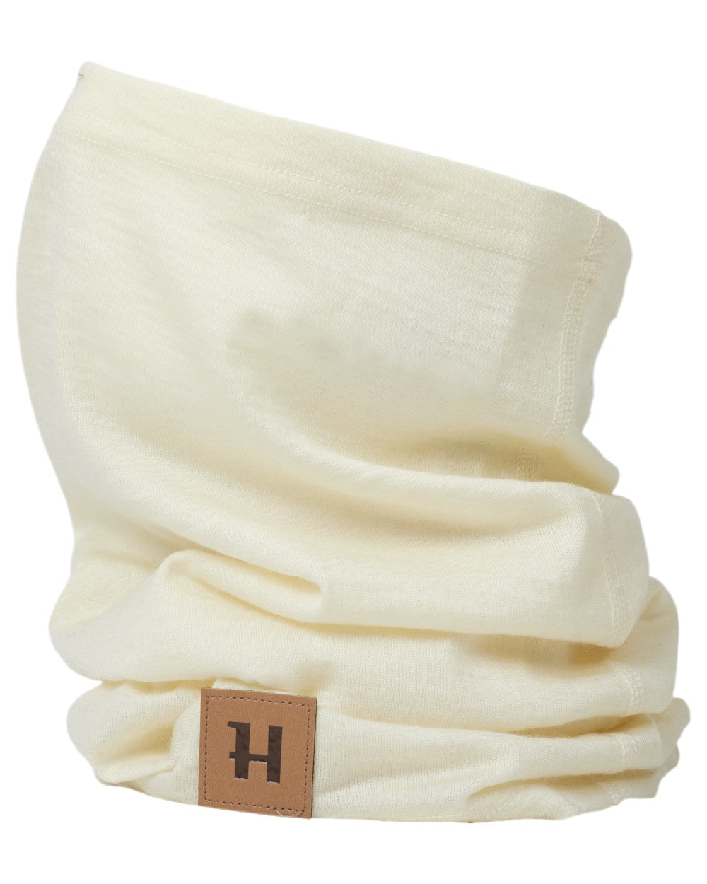 White Coloured Harkila Base All Season Neck Gaiter on white background #colour_white