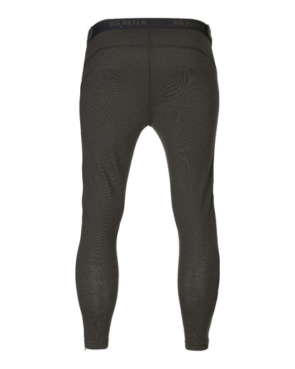 Shadow Brown Harkila Base All Season Side Zip Long Johns on white background #colour_shadow-brown