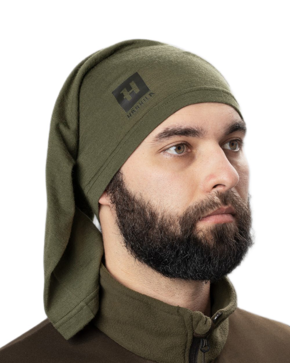 Dark Olive Coloured Harkila Base All Season Tubular Limited Edition on white background #colour_dark-olive