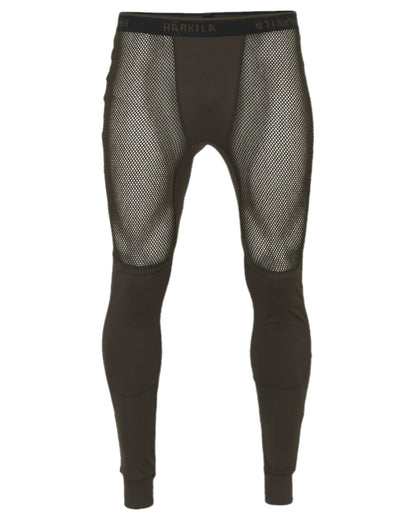 Shadow Brown Coloured Harkila Base Mesh Long Johns on white background #colour_shadow-brown