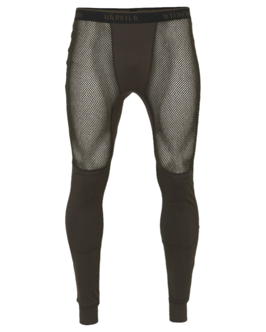 Shadow Brown Coloured Harkila Base Mesh Long Johns on white background #colour_shadow-brown