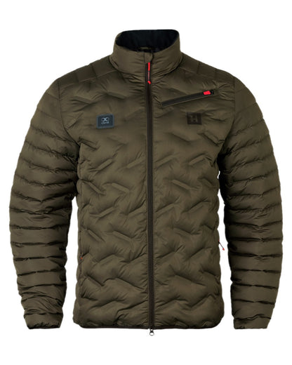 Willow Green Coloured Harkila Clim8 Insulated Jacket on white background #colour_willow-green