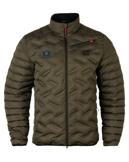 Willow Green Coloured Harkila Clim8 Insulated Jacket on white background #colour_willow-green