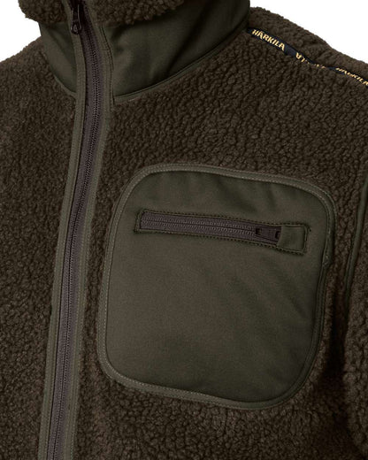 Shadow Grey Willow Green Coloured Harkila Rurik Teddy Fleece on white background #colour_shadow-grey-willow-green