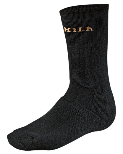 Black Coloured Harkila Dayhiker Socks on white background #colour_black