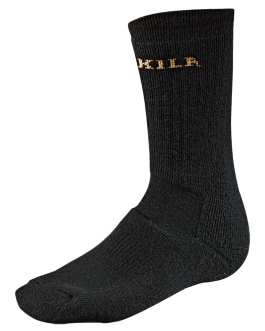 Black Coloured Harkila Dayhiker Socks on white background #colour_black