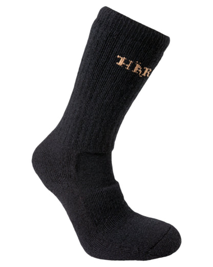 Black Coloured Harkila Dayhiker Socks on white background #colour_black