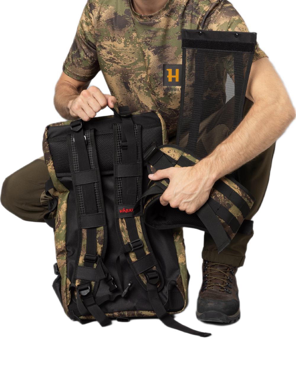 Axis MSP Forest Coloured Harkila Deer Stalker Backpack on white background #colour_axis-msp-forest