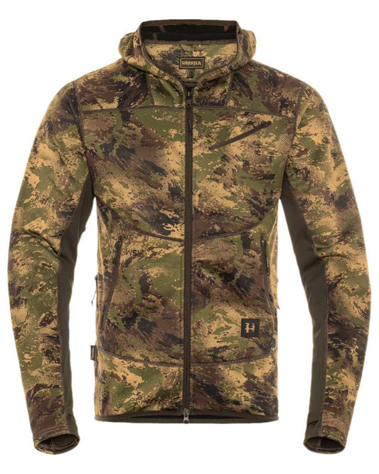 AXIS Forest Coloured Harkila Deer Stalker Camo Fleece Hoodie on white background #colour_axis-forest