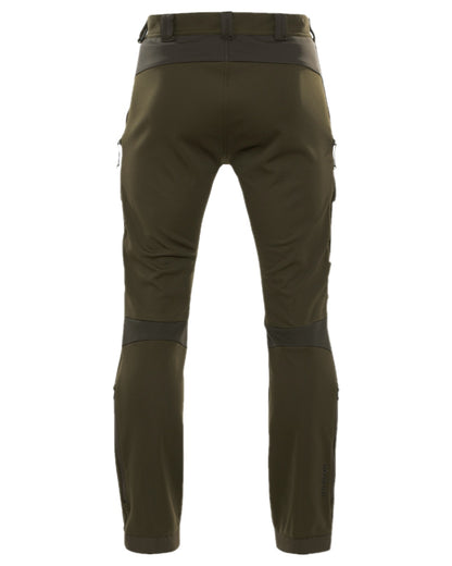 Willow Green Shadow Brown Coloured Harkila Deer Stalker Light Trousers on white background #colour_willow-green-shadow-brown