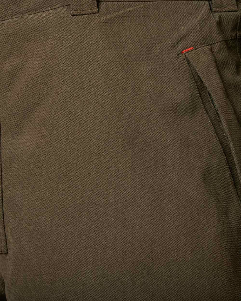 Willow Green Coloured Harkila Driven Hunt HWS Insulated Trousers on white background #colour_willow-green