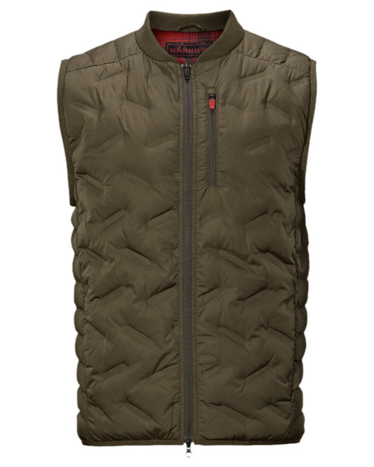 Willow Green Coloured Harkila Driven Hunt Insulated Waistcoat on white background #colour_willow-green