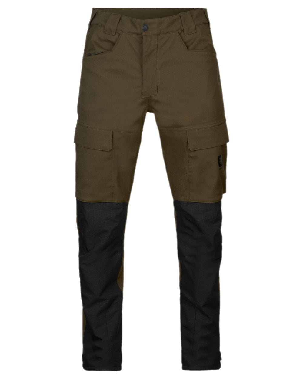 Hunting Green Coloured Harkila Finnmark HWS Trousers on white background #colour_hunting-green