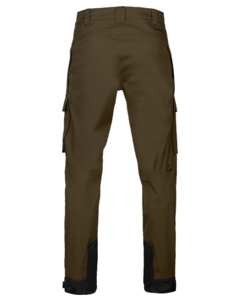 Hunting Green Coloured Harkila Finnmark HWS Trousers on white background #colour_hunting-green