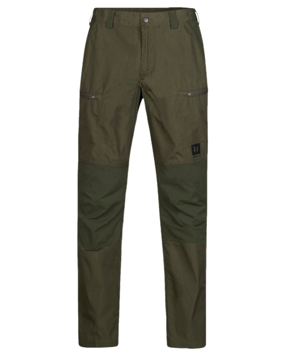 Forest Night Rosin Coloured Harkila Fjell Trousers on white background #colour_forest-night-rosin