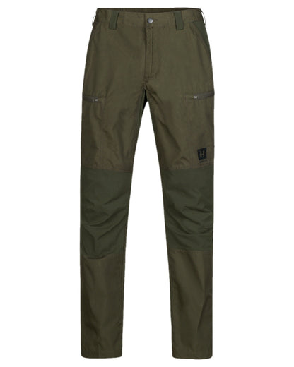Forest Night Rosin Coloured Harkila Fjell Trousers on white background #colour_forest-night-rosin