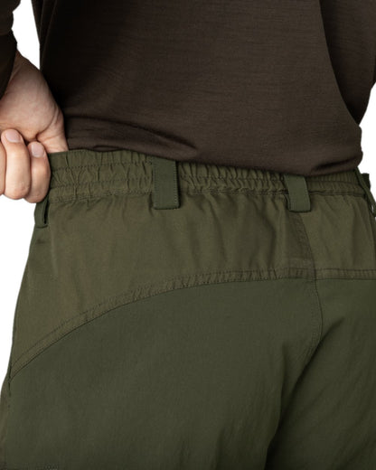 Forest Night Rosin Coloured Harkila Fjell Trousers on white background #colour_forest-night-rosin
