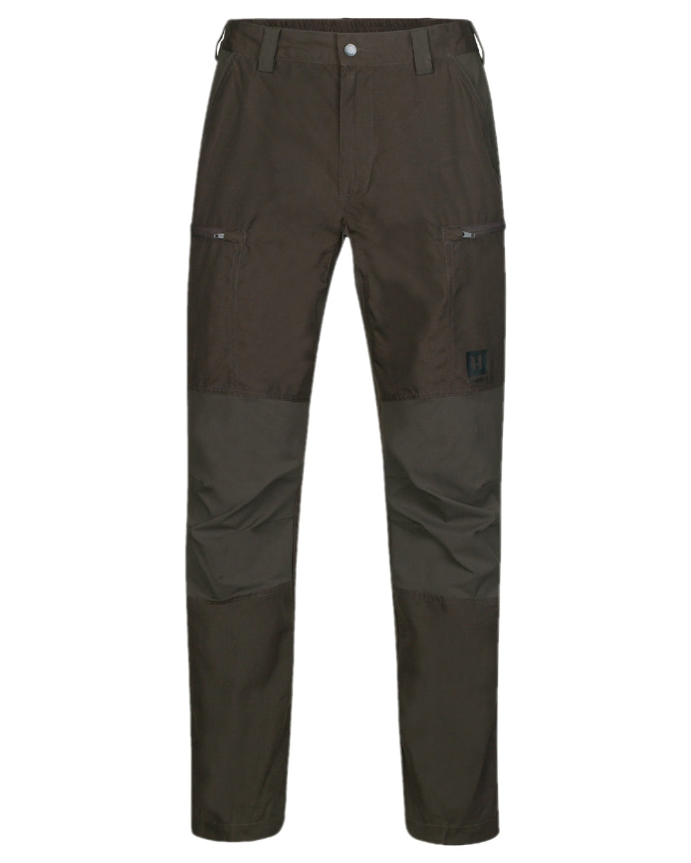 Shadow Brown Shadow Grey Coloured Harkila Fjell Trousers on white background #colour_shadow-brown-shadow-grey