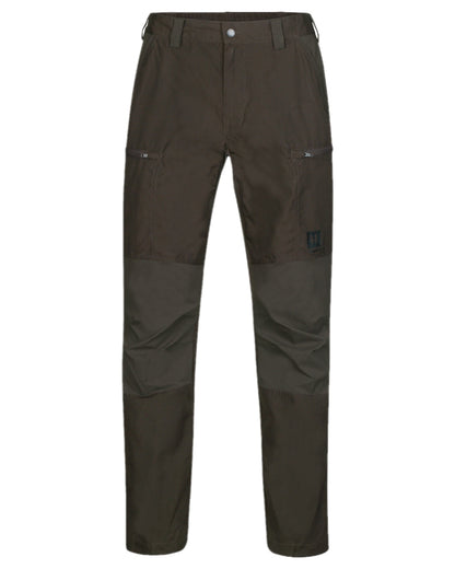 Shadow Brown Shadow Grey Coloured Harkila Fjell Trousers on white background #colour_shadow-brown-shadow-grey