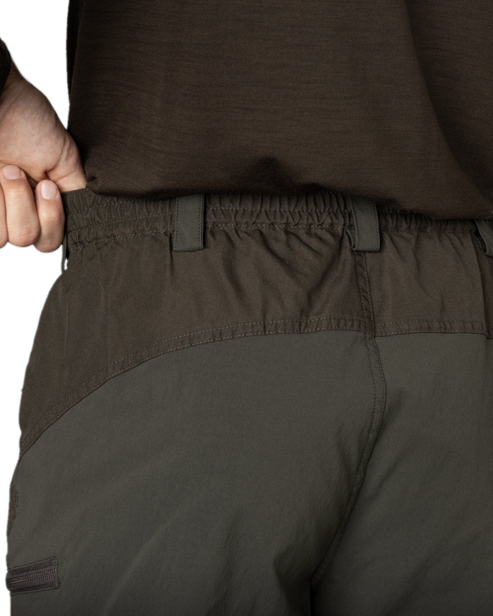Shadow Brown Shadow Grey Coloured Harkila Fjell Trousers on white background #colour_shadow-brown-shadow-grey