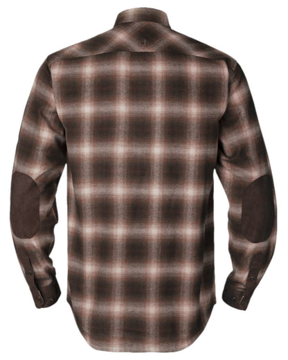 Burgundy Coloured Harkila Folke Shirt Jacket on white background #colour_burgundy