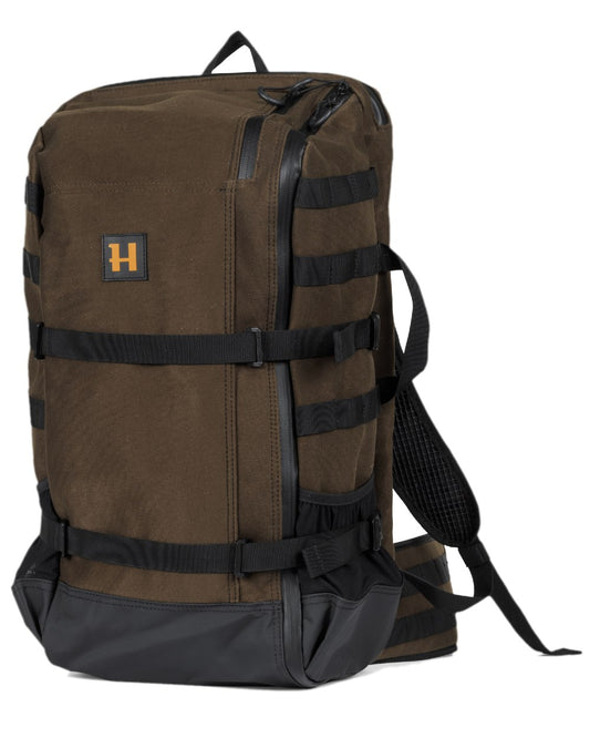 Hunting Green Coloured Harkila Forest Hunter Backpack on white background #colour_hunting-green