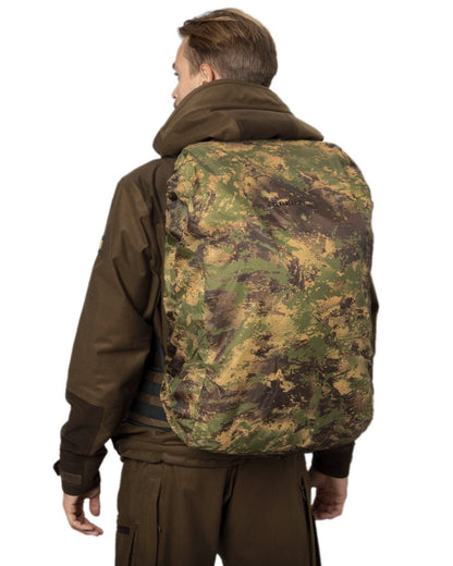 Hunting Green Coloured Harkila Forest Hunter Backpack on white background #colour_hunting-green