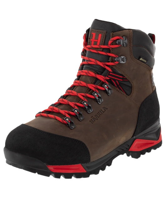 Dark Brown Coloured Harkila Forest Hunter Mid GTX Boots on white background #colour_dark-brown