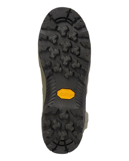 Dark Olive Coloured Harkila Forester Zip Rubber Boot on white background #colour_dark-olive