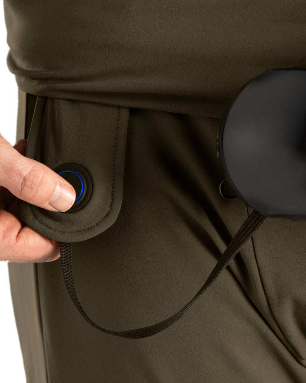 Willow Green Black Coloured Harkila Heat Long Johns on white background #colour_willow-green-black