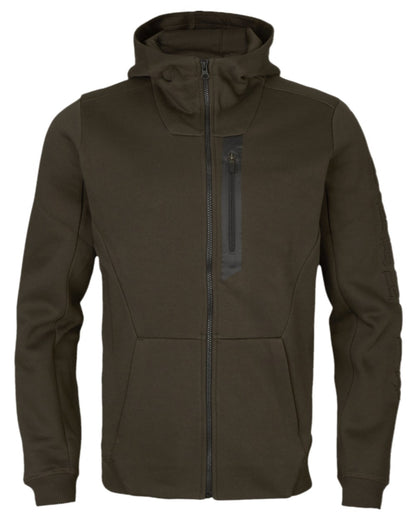 Shadow Brown Coloured Harkila Hoodie on white background #colour_shadow-brown
