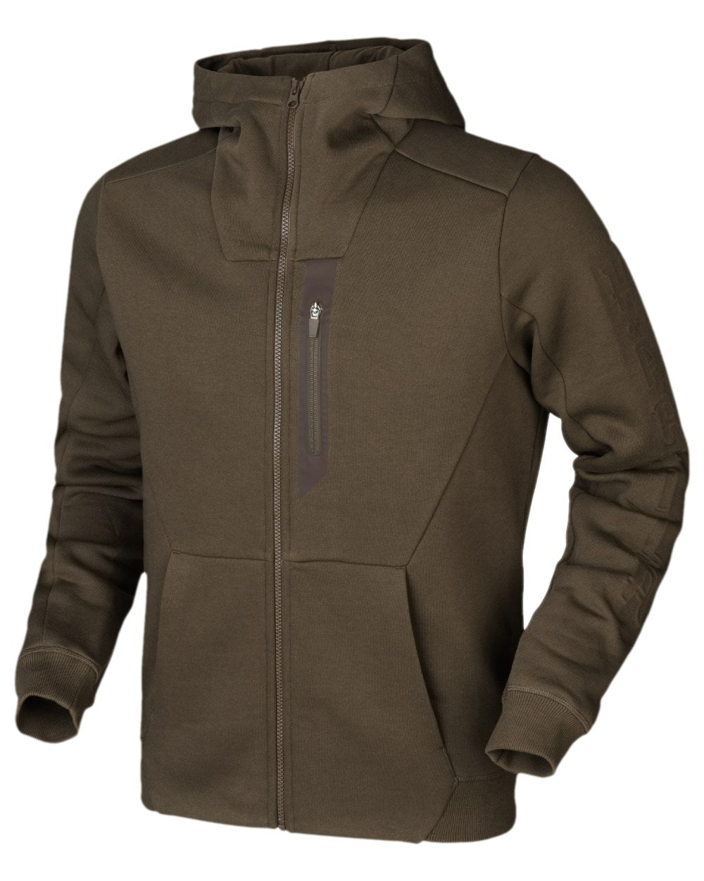 Willow Green Coloured Harkila Hoodie on white background #colour_willow-green